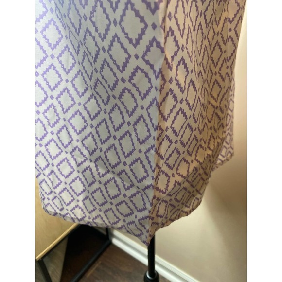 Blair Purple & White Tribal Aztec Geometric Fitted Button Down Blouse Medium NEW - Picture 6 of 8